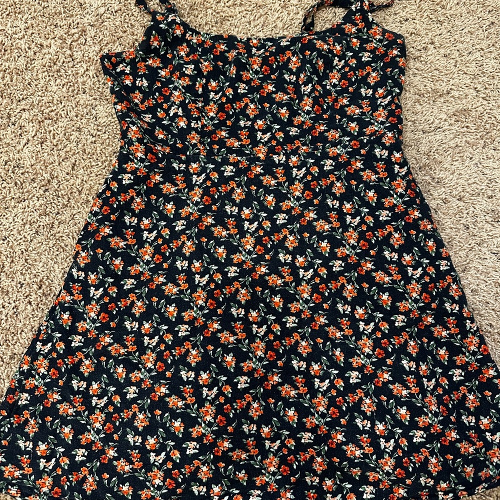 Old Navy Floral Dress - Black and Orange